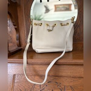 Rebecca Minkoff Cream Leather Shoulder Bag